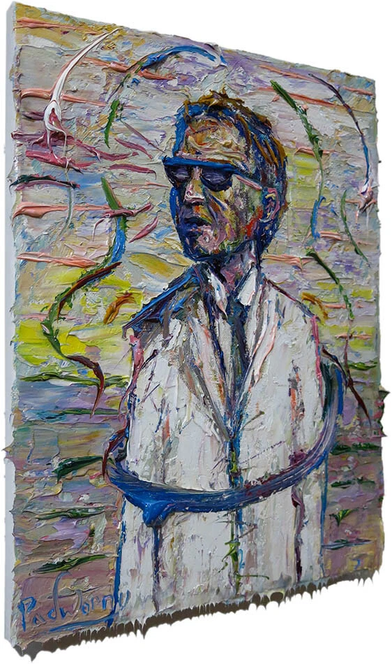 OIL PAINTING█UNIQUE IMPRESSIONISt ART█SIGNED ABSTRACT█ORIGINAL █PORTRAIT POP MAN - Image 4 of 4