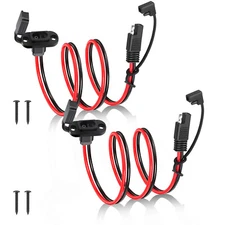 2x 10AWG SAE Quick Connector Harness 3.3FT SAE Adapter Male to Female Plug Cable