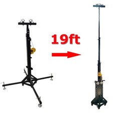 2pc Stage Lighting Bracket Heavy Duty Crank Stand Hand-operated Stage Stand 19ft
