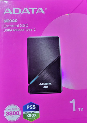 Adata SE920 externe SSD-1T - USB4 - 40Gbps Type C-Max Speed 3800 MB/s-PS5-XBox
