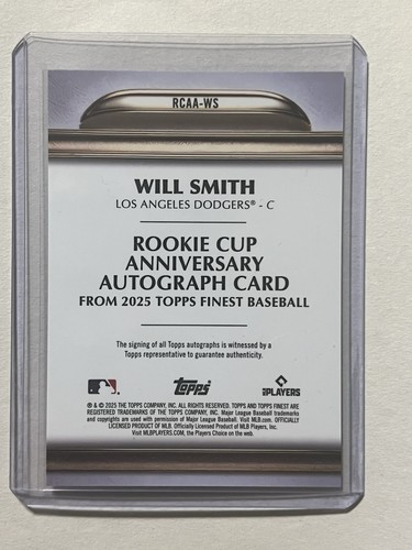 Will Smith 2025 Topps Finest Topps Rookie Cup Anniversary Autographs #RCAAWS /50 - Picture 2 of 2