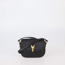Yves Saint Laurent Black Leather Chyc Flap Crossbody Bag
