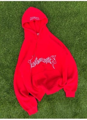 Vetements AW16 Seoul Exclusive Metal Oversized Hoodie Sweatshirt Red