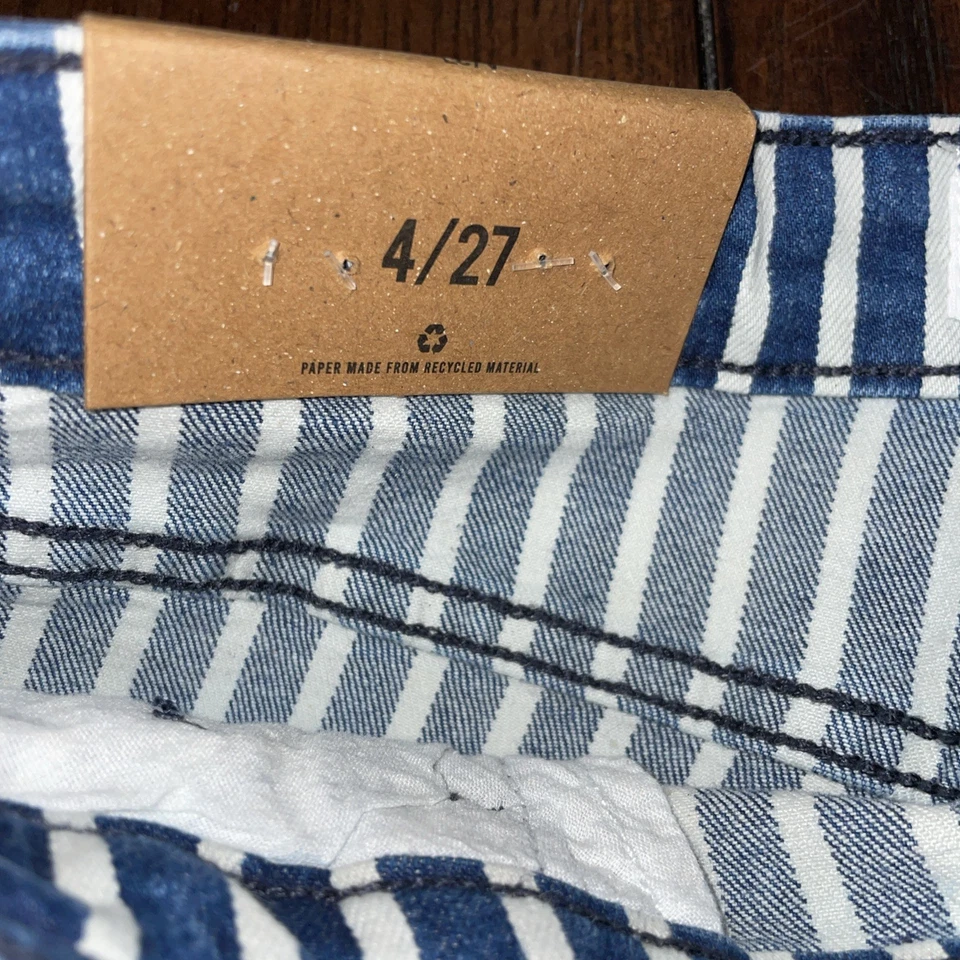 Pantalones Cortos Denim Kensie Jeans Vintage Lujosos Damas Talla 4/27 Hampton Rayas Paxton Foto 3 de 4