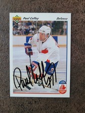 1992-93 Upper Deck Hockey Paul Coffey #6 - Team Canada - Autographed!