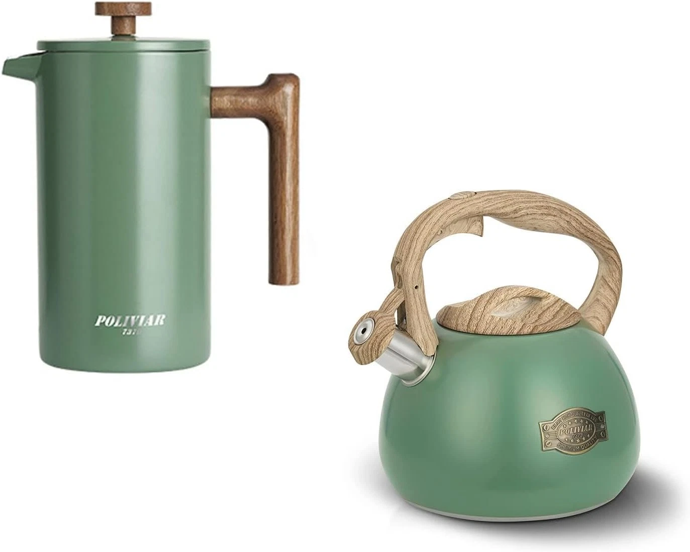 POLIVIAR French Press Coffee Maker & Tea Kettle - Brew Perfectly Every Time