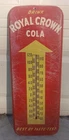 Vintage Royal Crown Cola RC Thermometer Sign Tin Soda Advertising Working