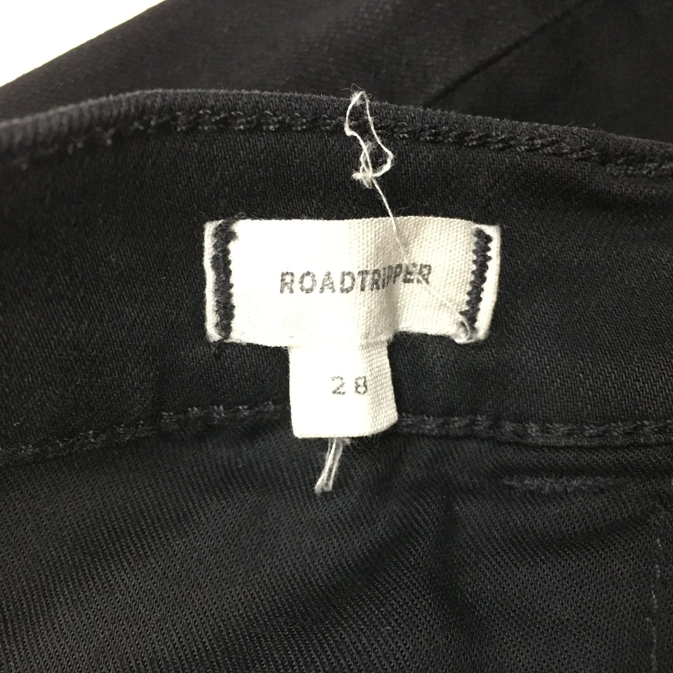 Pantalones de mezclilla MADEWELL para mujer talla 28 negros lavados ROADTRIPPER 5 bolsillos logotipo herrajes Foto 3 de 4