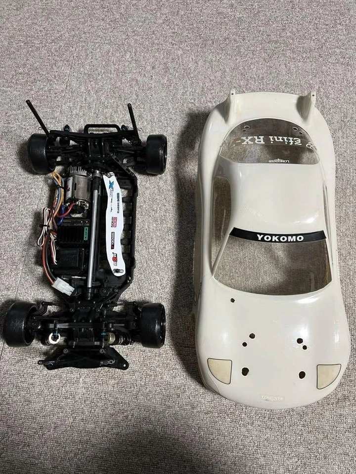 Yokomo Rx-7 Drift Rc Car Body Working Condition 1/10 Scale Clear Radio Control - Image 3 of 4