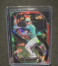 2025 Panini Select cracked ice- Premier Level Colt Emerson #132 Seattle Mariners