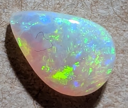 0,63 quilates cristal ópalo azul verde oro pera coober pedy AU - Imagen 3 de 11