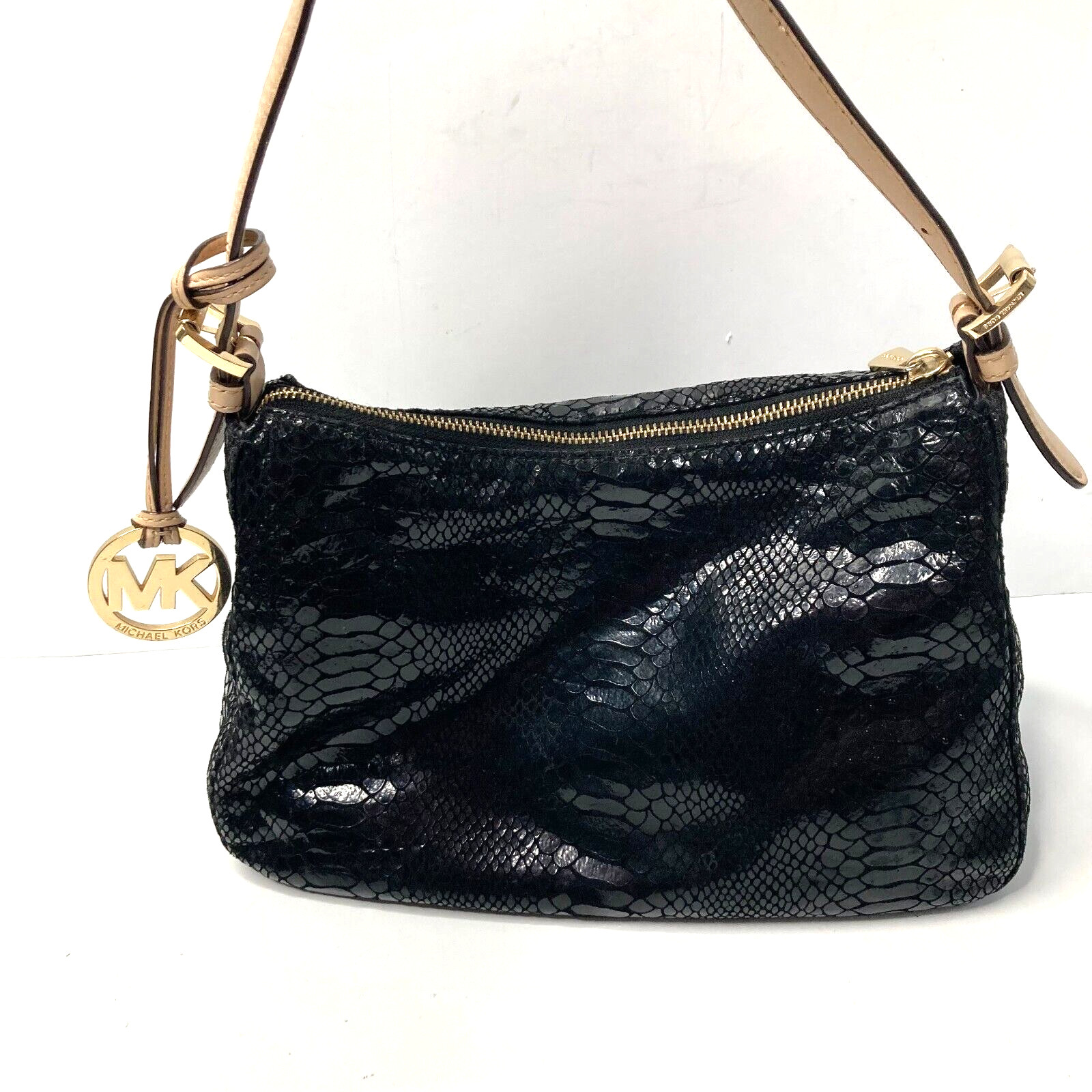 Michael Kors Black Python Print Embossed Gorgeous… - image 9