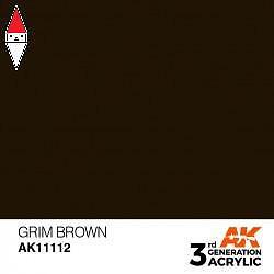 ACRILICO MODELLISMO AK INTERACTIVE GRIM BROWN 17ML