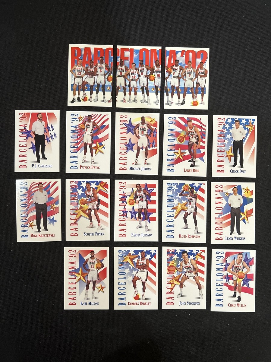 1991 Skybox USA Dream Team Olympic Basketball 17 Card Mint Set