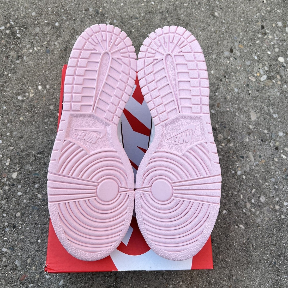 Brand-New DS Nike Dunk Low GS Pink Foam Red White Size 7Y 8.5W