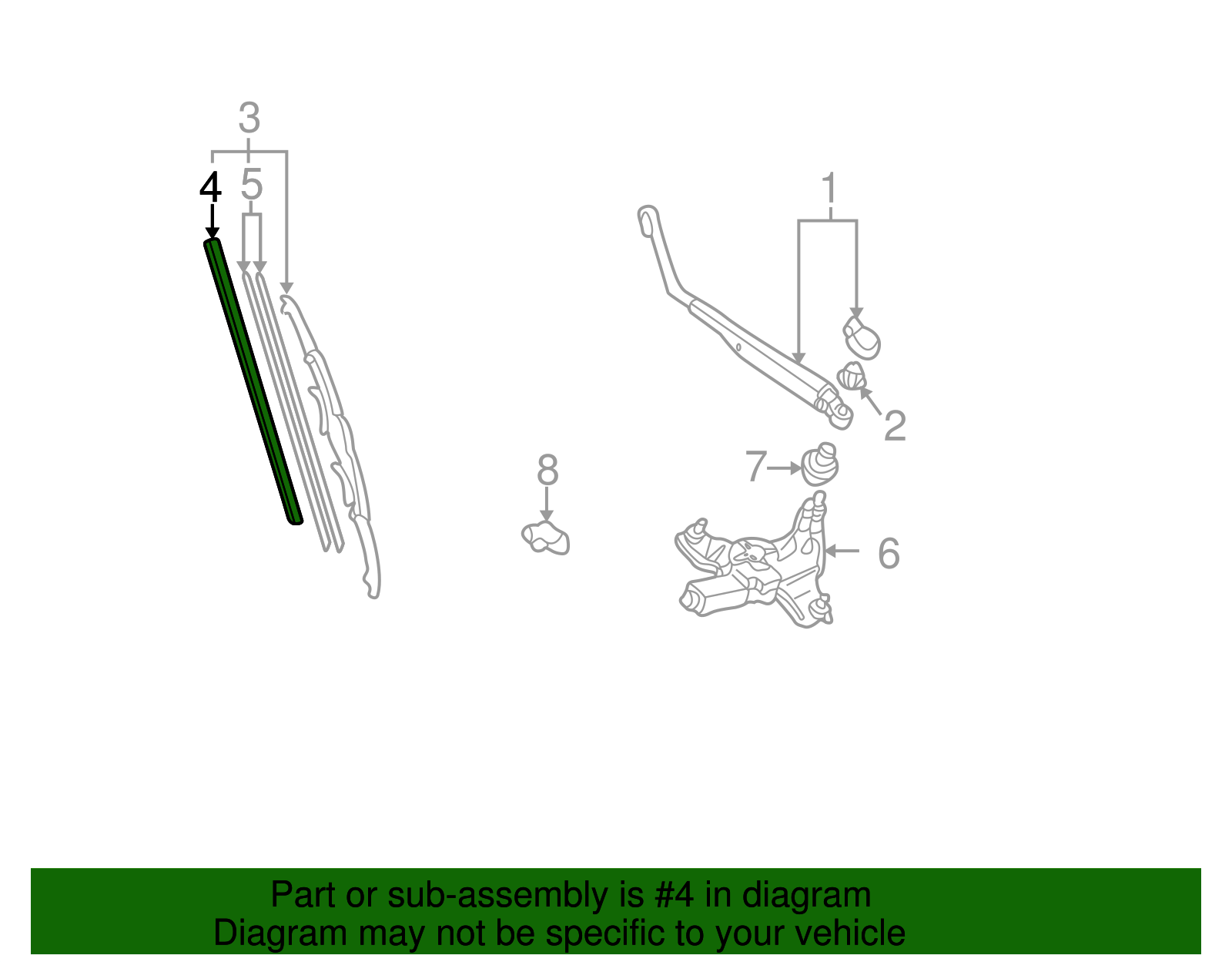 Genuine Toyota Wiper Blade Refill Rear 8521432080 for sale online eBay