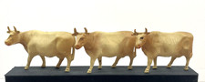 Vintage Signed Set 3 Celluloid /Plastic Cows