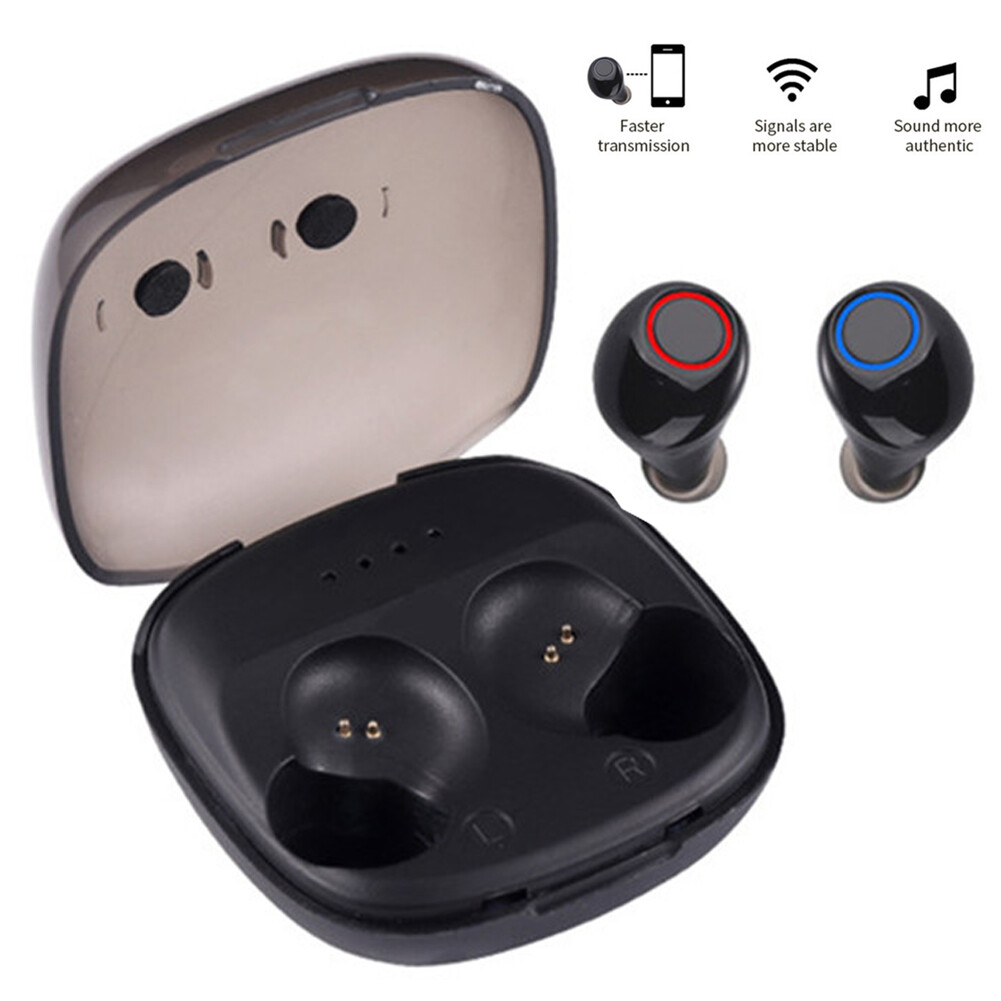 Bluetooth Earbuds Stereo Music Headphones Dual Earpiece with Charging Case