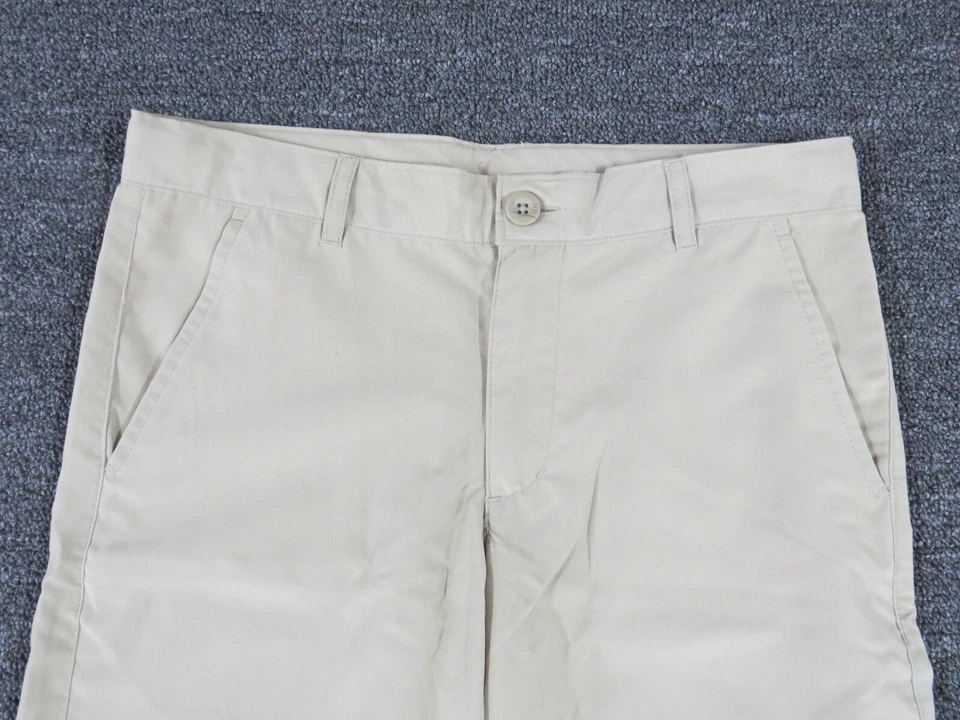 Pantalones Cortos de Golf Izod Niños Talla 12 Beige Frente Plano Informales Elásticos Sólidos Foto 2 de 4