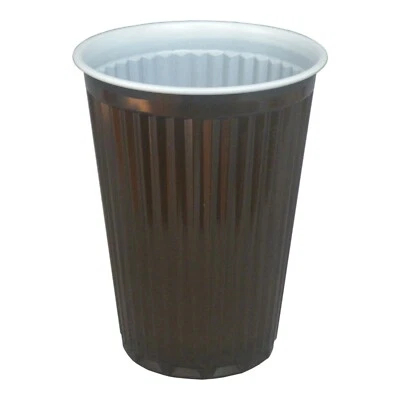 100 Thermo-Automatenbecher 180ml braun PS / Einweg Kaffee To-Go Coffee Becher