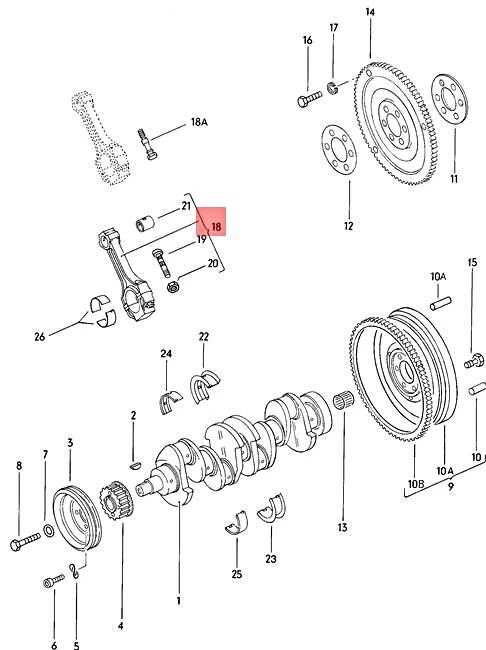 Genuine Volkswagen Set Connecting Rods NOS Dasher Jetta Quantum Rabbit 056198401 - Изображение 2 из 2