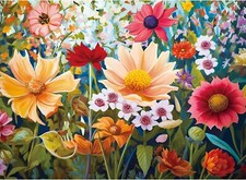 Jigsaw Puzzles 300 Pieces for Adults, 300 Pieces Flower Puzzle Recycled Cardboar
