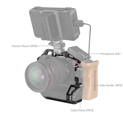 SmallRig Camera Cage for Canon EOS R5/R6 /EOS R5 C with BG-R10 SmallRig Camera Cage for Canon EOS R5/R6 /EOS R5 C with BG-R10