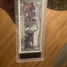 $2 Colorized UNC DELAWARE Bill.  Classic Encased $2 Special