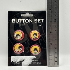 THE BEATLES 4 button Set Yellow Submarine 2004 new in package