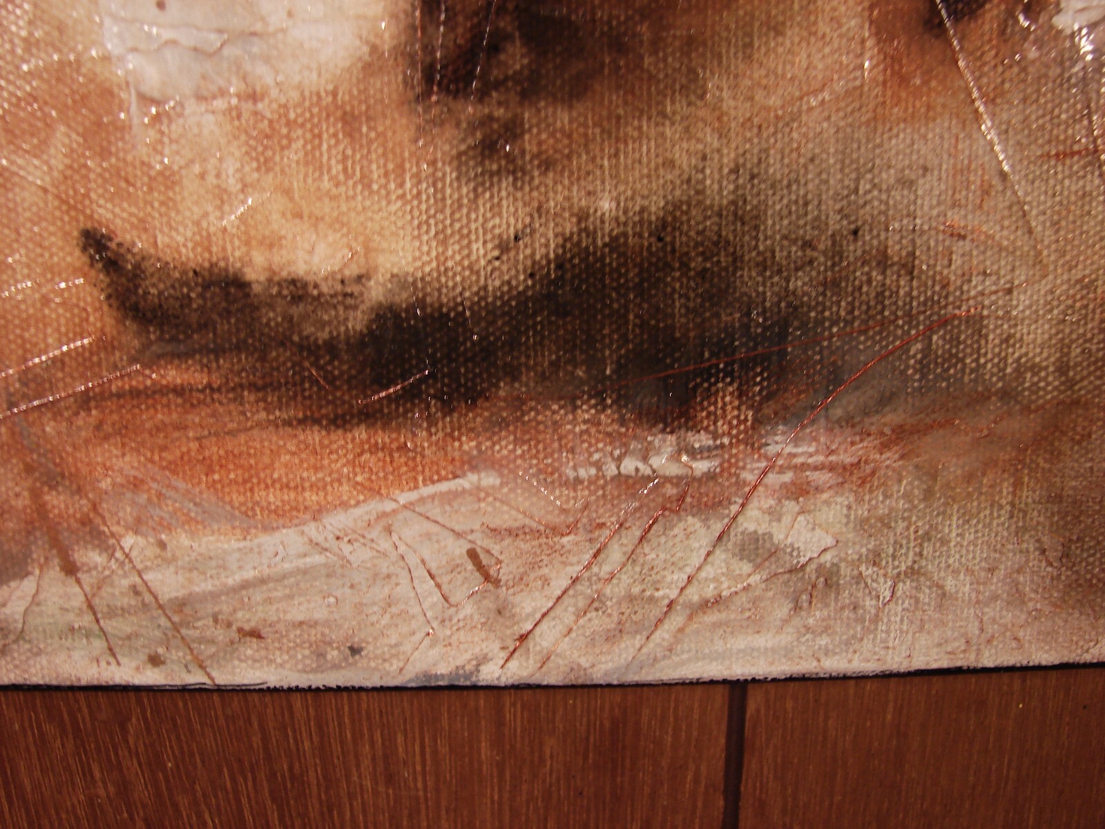 Modernist ABSTRACT PAINTING Expressionist MODERN Art WOODY PLACES by FOLTZ 