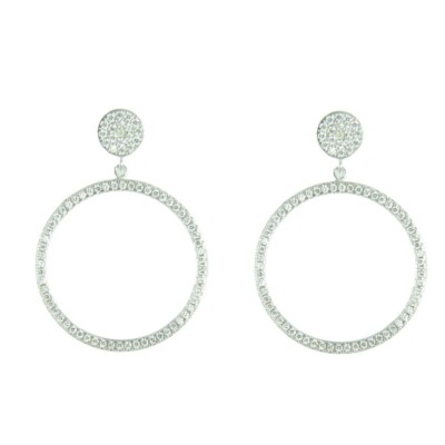 Kurshuni Earrings Ear Studs Torus Silver KR197A-3W