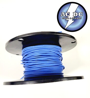 AUTOMOTIVE WIRE 12 AWG HIGH TEMP TXL STRANDED COPPER WIRE BLUE 100 FT REEL USA