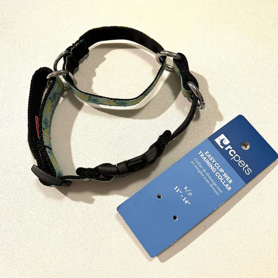 Collar de entrenamiento de martingala para mascotas RC, pequeño 11”-14” piña turquesa Foto 4 de 4