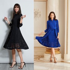 Elie Tahari PLEATED LASER CUT DRESS! NWT! Retail $350. Multiple Sizes, Colors