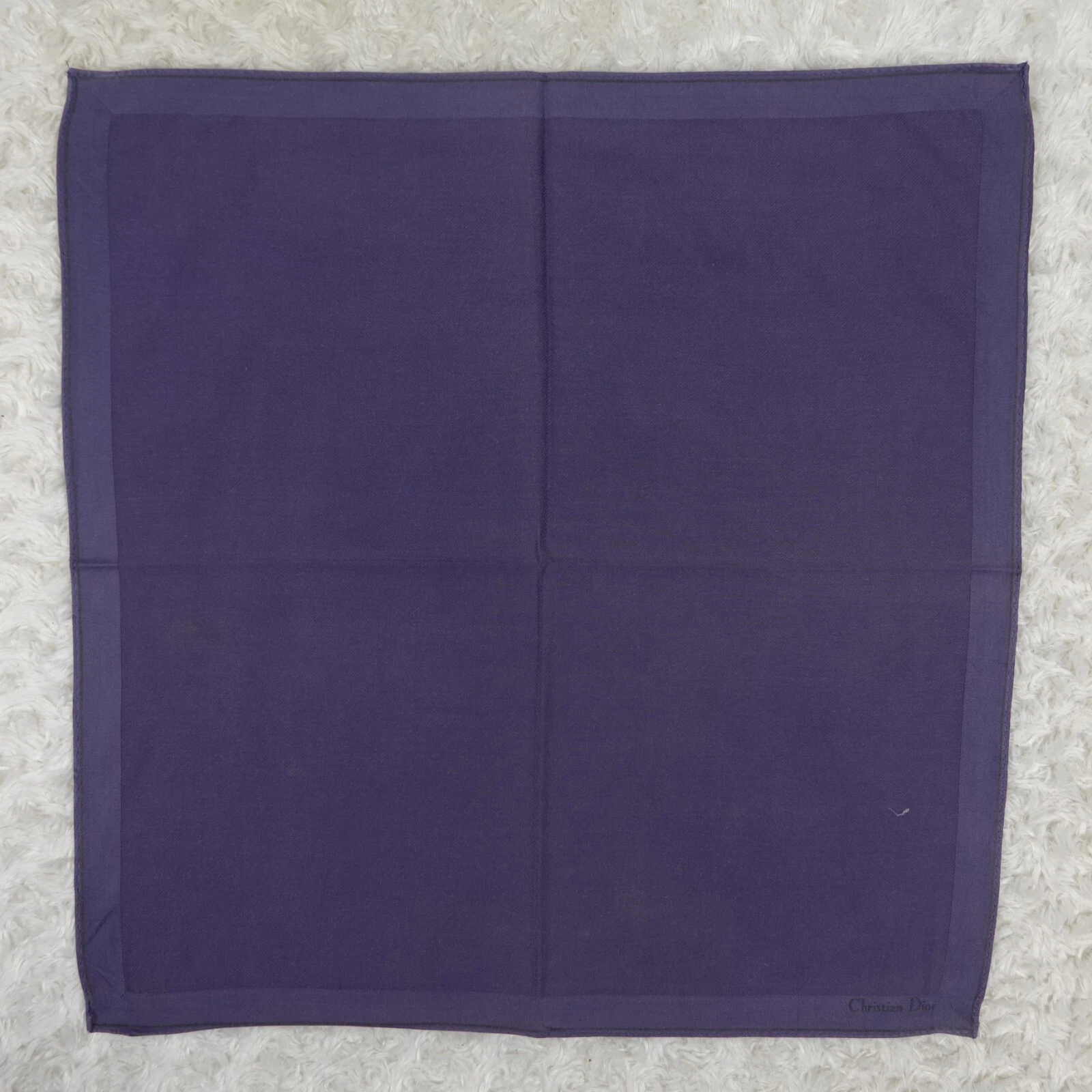 N560 CHRISTIAN DIOR Foulard bleu coton blanc foulards poche carré 18