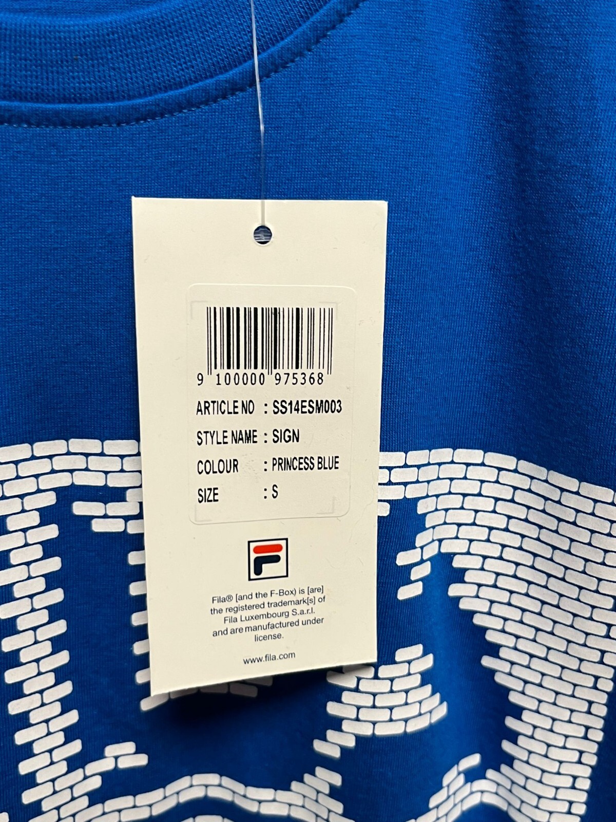 Fila Sign T Shirt Blue Small TD041 BB 02