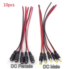 10PCS 12V DC Power Male Female Cable Connector Plug Socket Jack CCTV LED Light