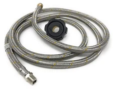 6.5’ Feet LPG Propane Gas Hose Pigtail Connector 1/4 MNPT x 7/8-14 Left Nut