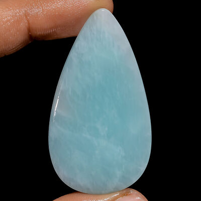 100% Natural Amazonite Pear Shape Cabochon Gemstone 64 Ct. 51X28X4 mm GC-39589