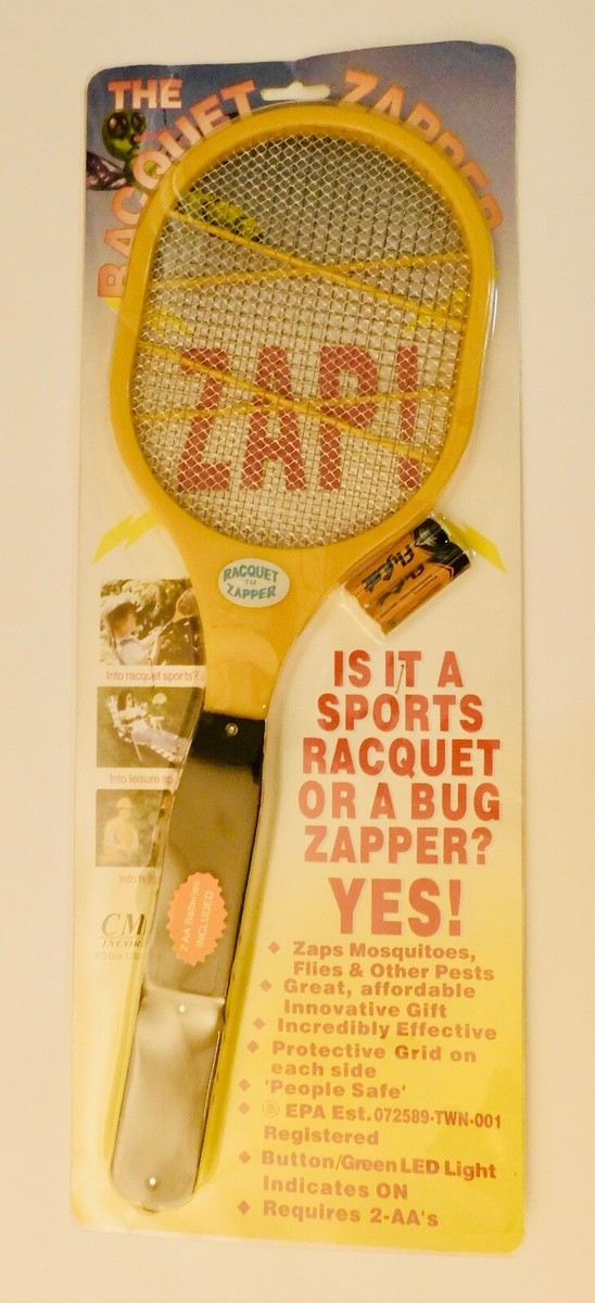 Vintage Novelty Racquet Zapper-Bug Zapper, New In Org. Packaging