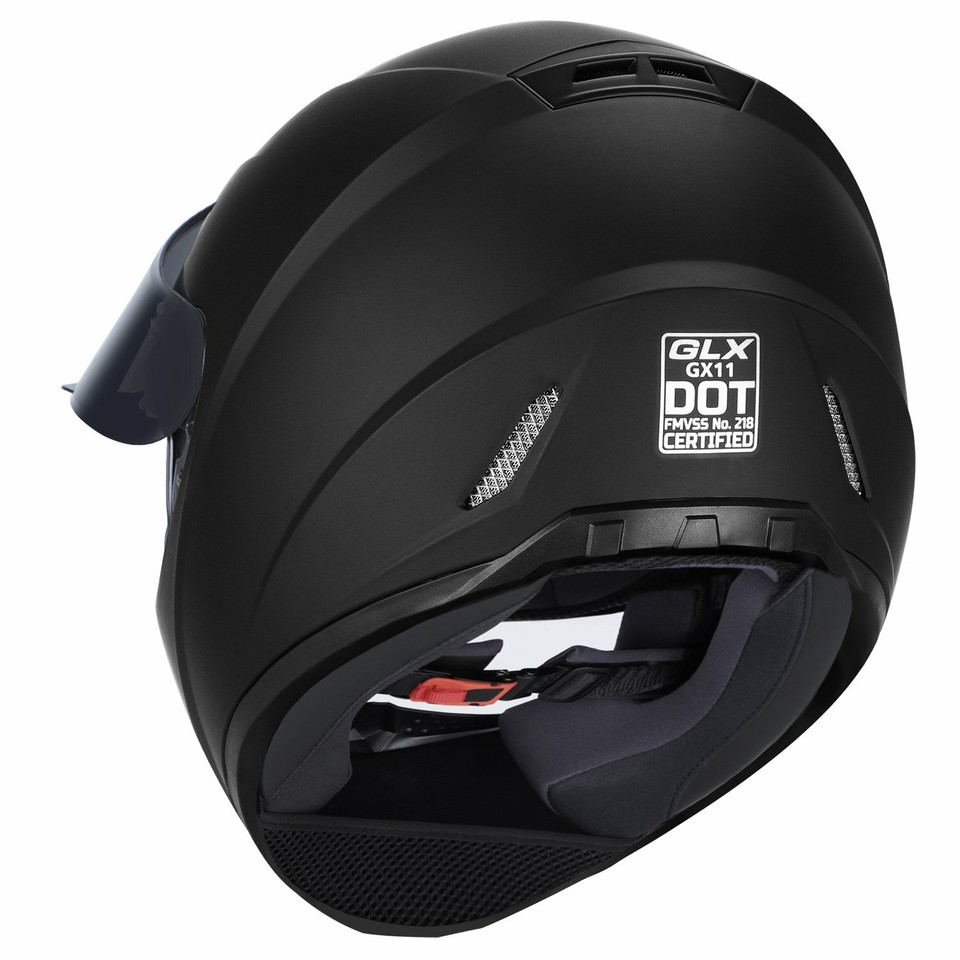 GLX GX11 Compact Lightweight Full Face Motorcycle Street Bike Helmet w/ 2 Visors eBay