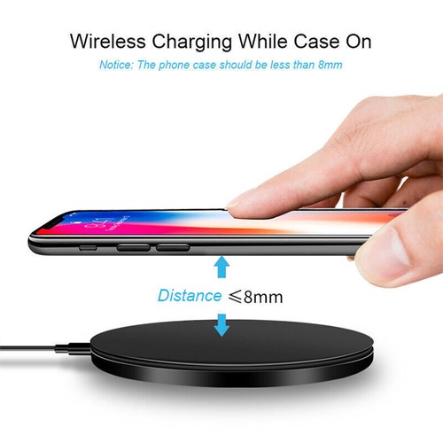 15W Wireless Fast Charger Charging Pad Dock for Samsung & iPhone 12/13/14 Series - Afbeelding 5 van 9