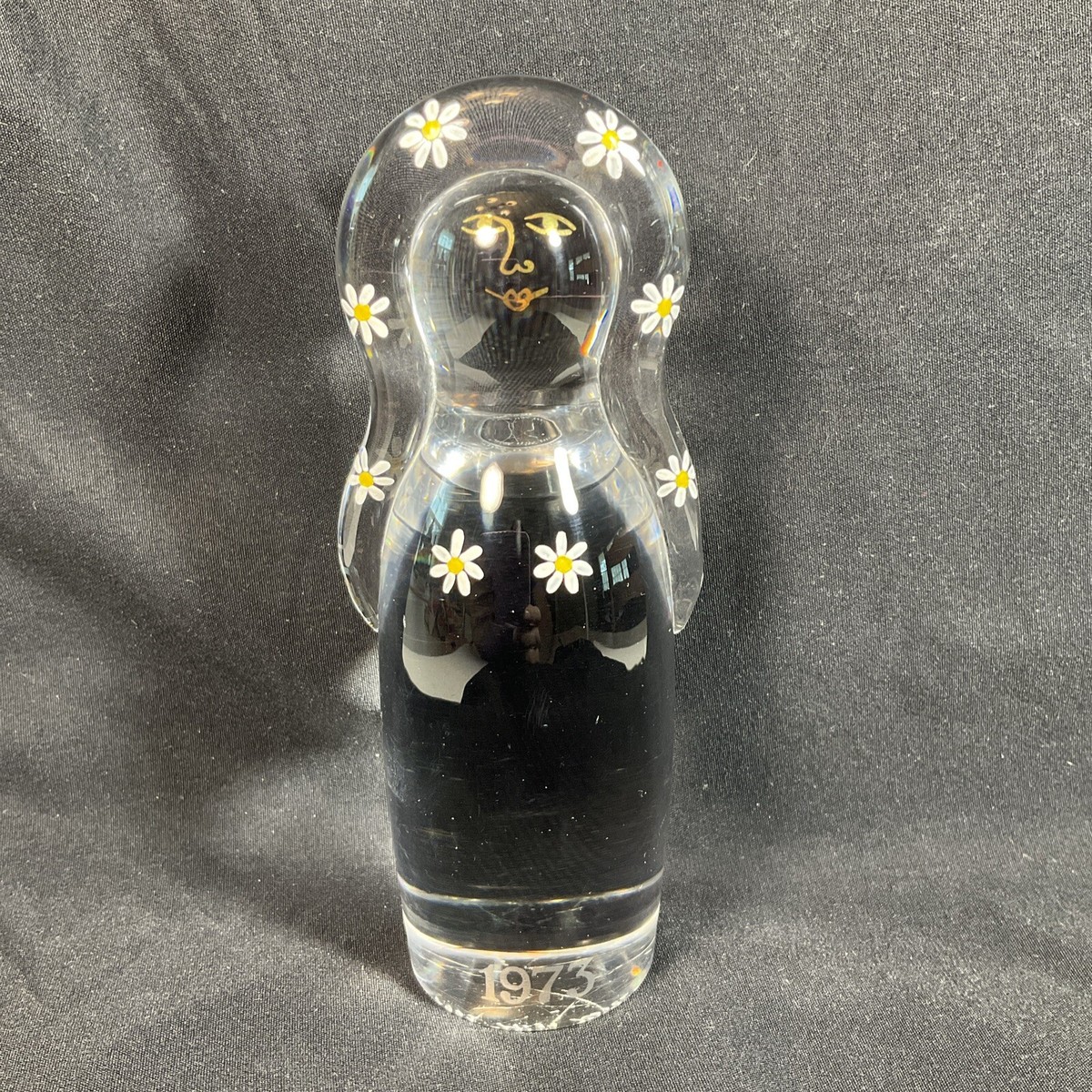 工芸品 Vintage Kosta boda glass objects 1973 Vintage Miss Kosta By Kosta Boda Crystal Art Glass Figurine