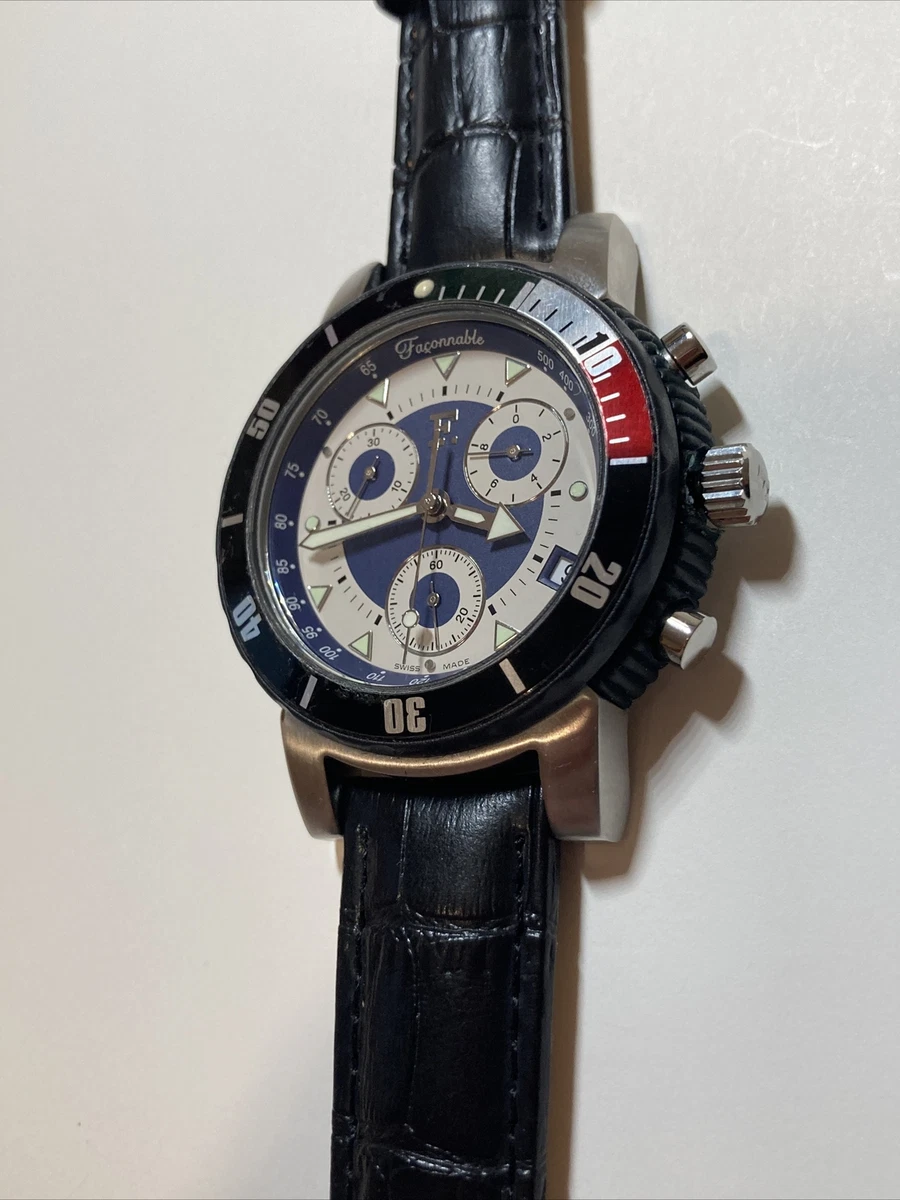 FA ONNABLE Chronograph Calendar Swiss Men s Watch eBay