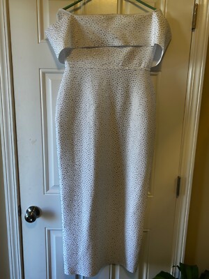 AKIRA She Is Extra Rhinestone Bandage Maxi Dress White Large Formal Party  Gown | eBay