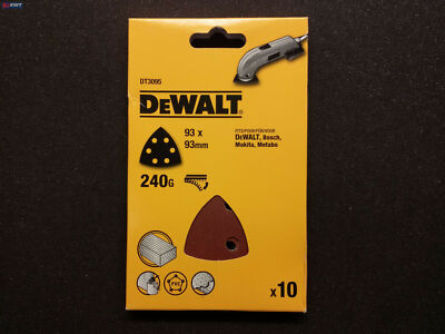 DeWALT Dreieck-Schleifpapier DT3095 K240 10 St. Klettfix, f. z.B. D26430 u. and 