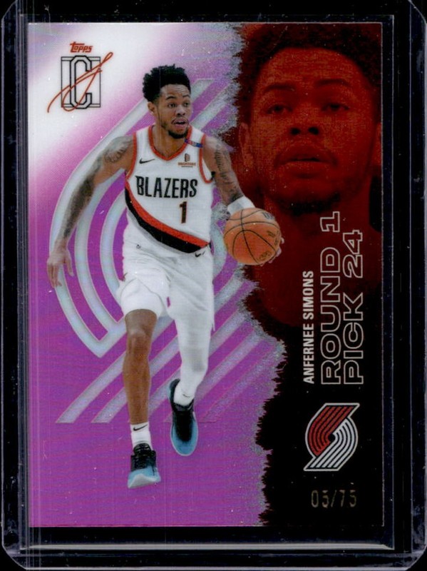 2025-26 Topps Signature Class Anfernee Simons Chrome Veteran Pink Refractor #/75
