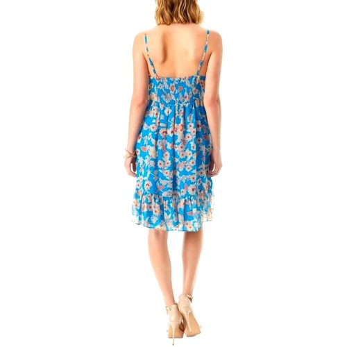 JESSICA SIMPSON Southern Beauties Methyl Blue Floral Chiffon Small Sundress - Picture 2 of 11