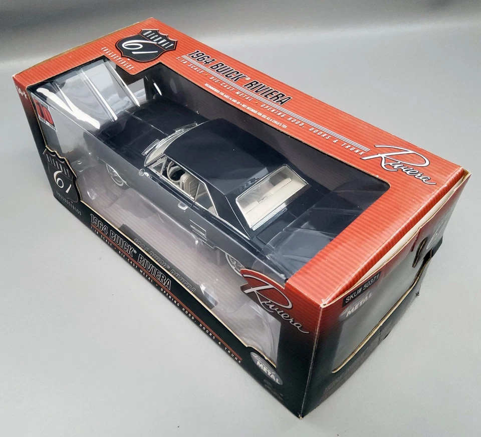 Buick Riviera 1964 negro escala 1:18 diecast por Ertl Highway 61 #50371 Foto 4 de 4