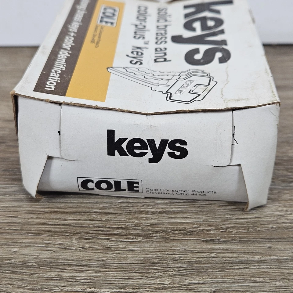 Vtg Cole M1 Solid Brass Key Blank NOS FULL CASE Of 60 ~ NEW 5 Dozen - Image 4 of 4